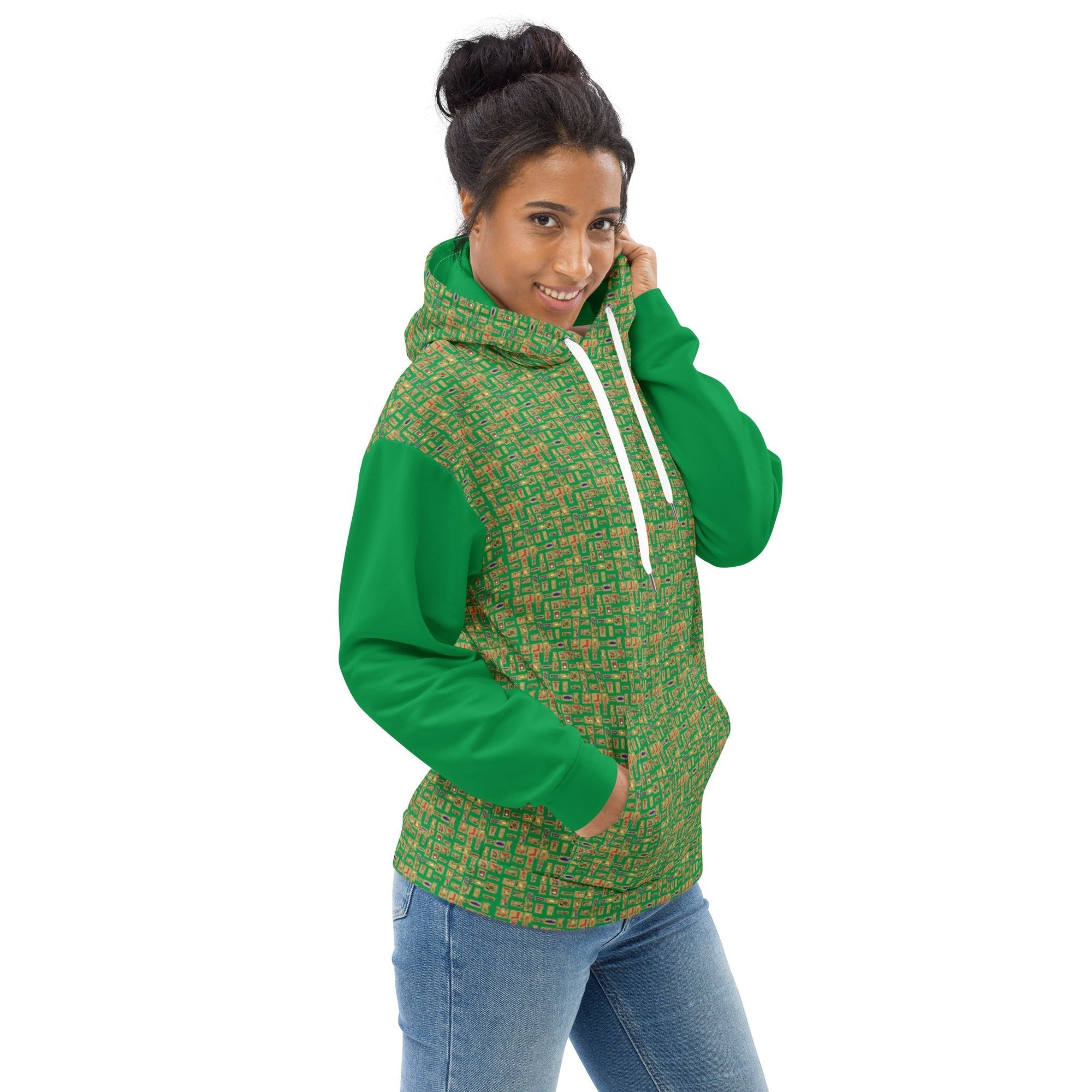 Nubia II (Green) Unisex Pullover Hoodie - Conscious Apparel Store