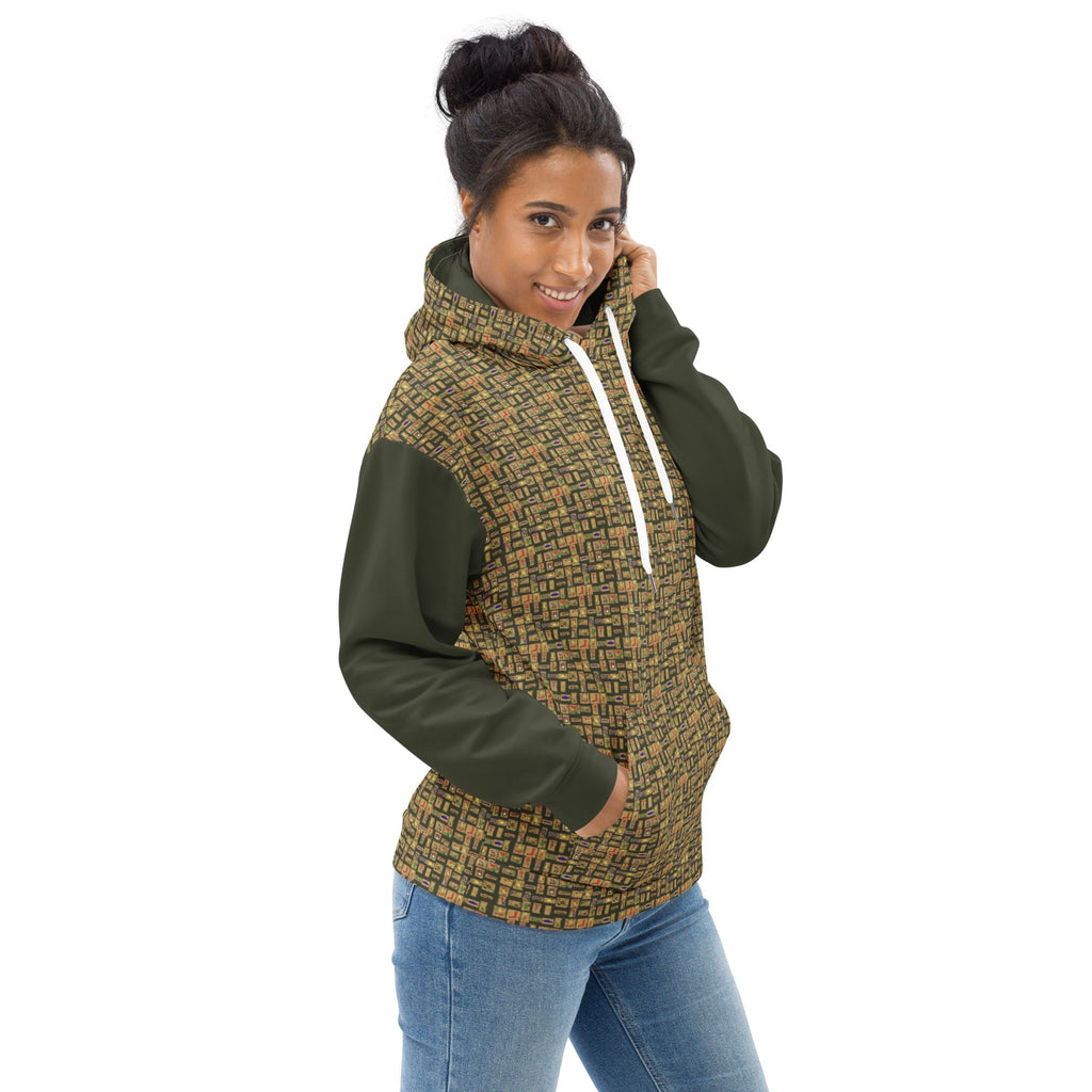 Nubia II (Olive) Unisex Pullover Hoodie - Conscious Apparel Store
