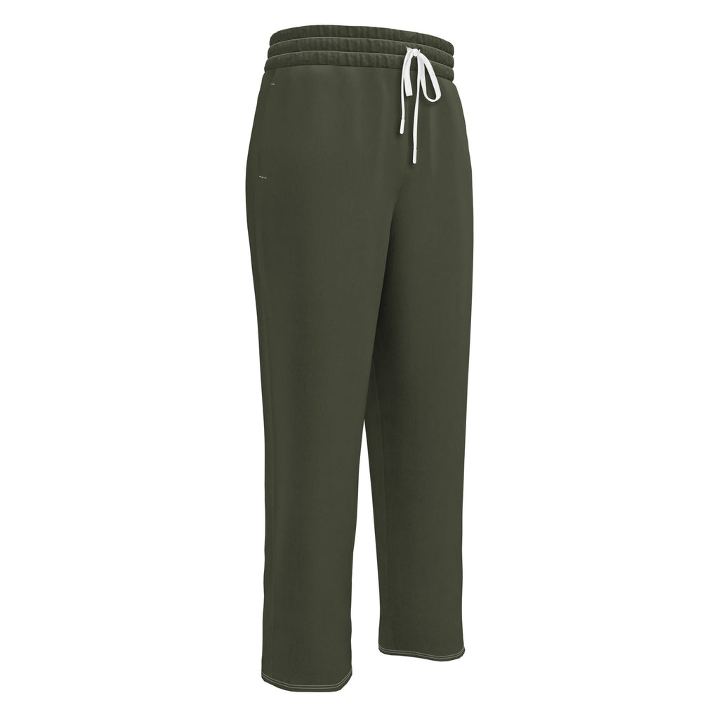 Nubia Olive Wide-leg joggers - Conscious Apparel Store