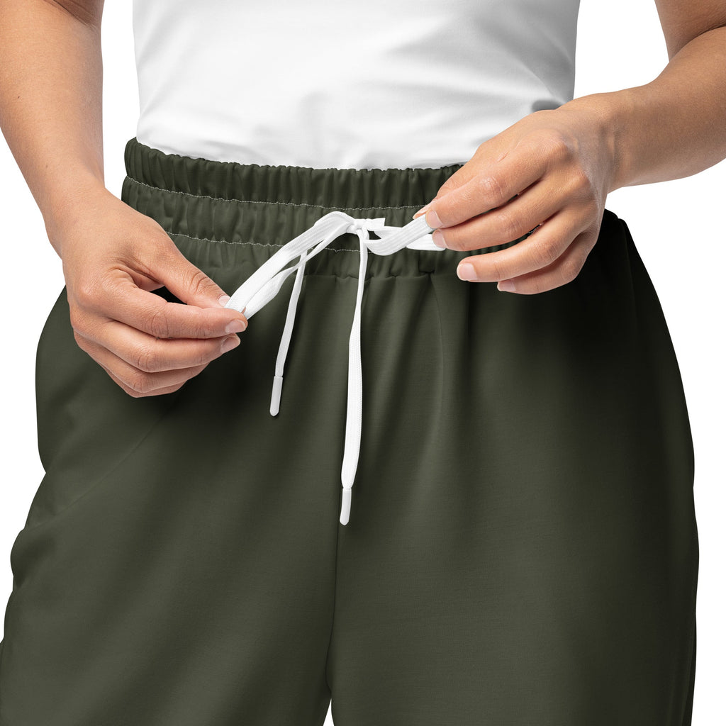 Nubia Olive Wide-leg joggers - Conscious Apparel Store