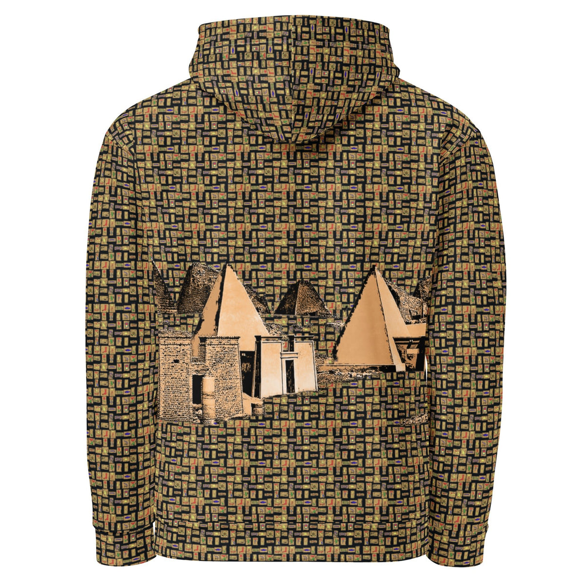 Nubia Pyramids (Black) Unisex Pullover Hoodie (6 Colors Available) - Conscious Apparel Store