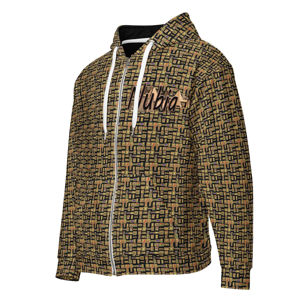 Nubia Pyramids (Black) Unisex zip hoodie (6Colors Available) - Conscious Apparel Store