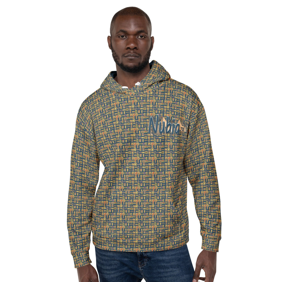Nubia Pyramids (Blue) Unisex Pullover Hoodie (6 Colors Available) - Conscious Apparel Store