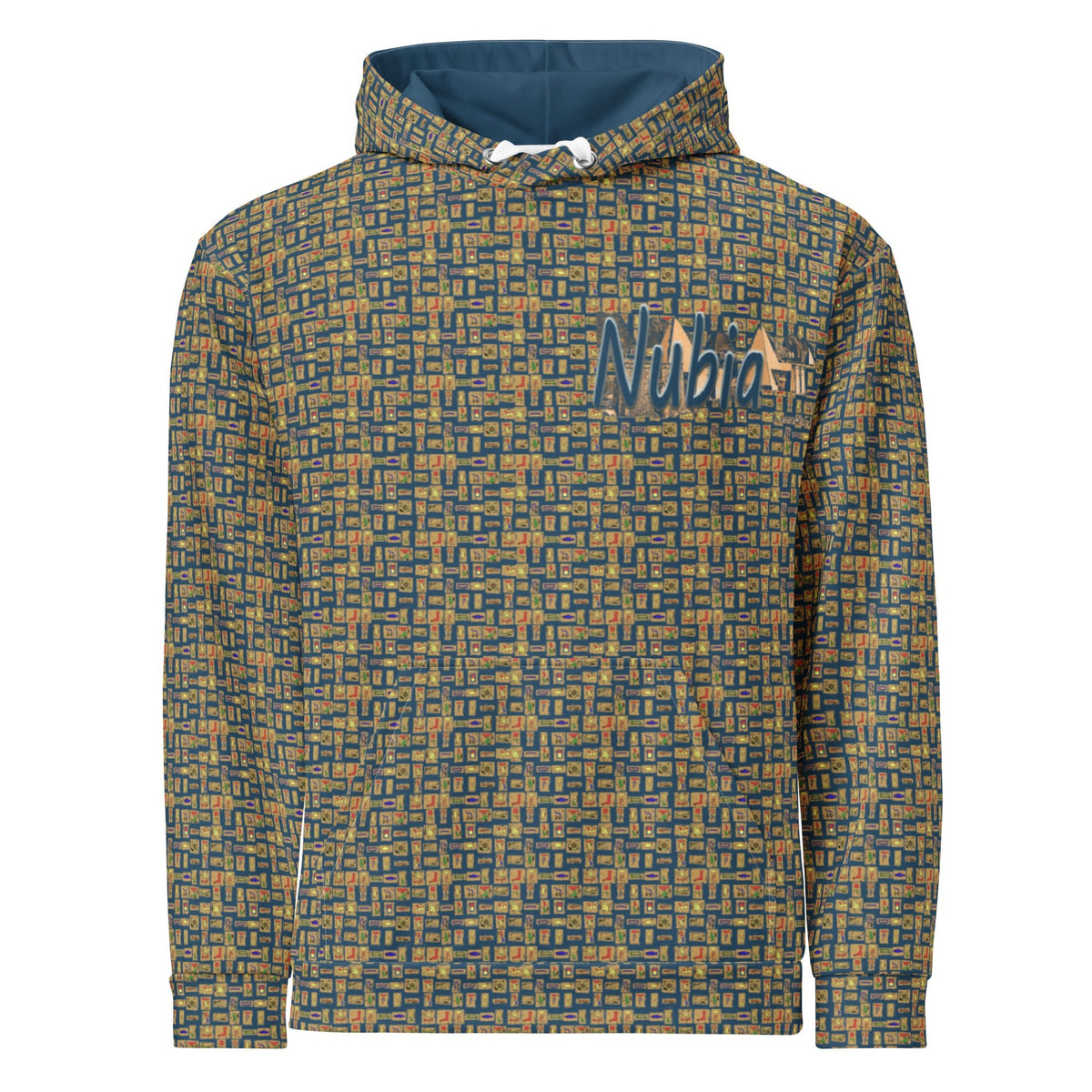 Nubia Pyramids (Blue) Unisex Pullover Hoodie (6 Colors Available) - Conscious Apparel Store