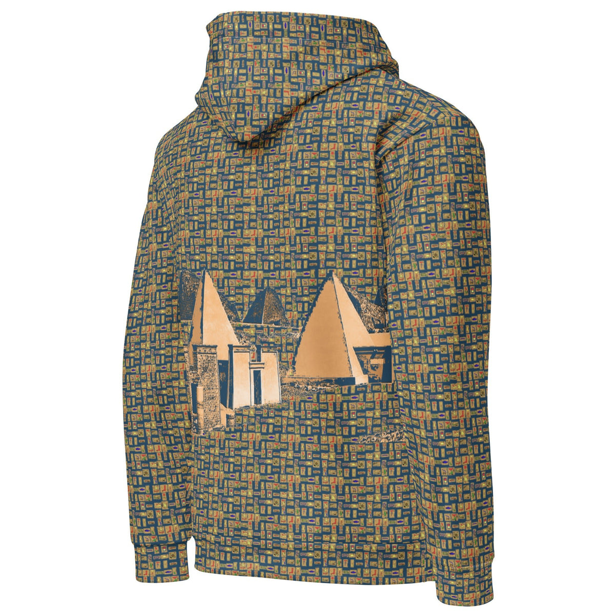 Nubia Pyramids (Blue) Unisex Pullover Hoodie (6 Colors Available) - Conscious Apparel Store