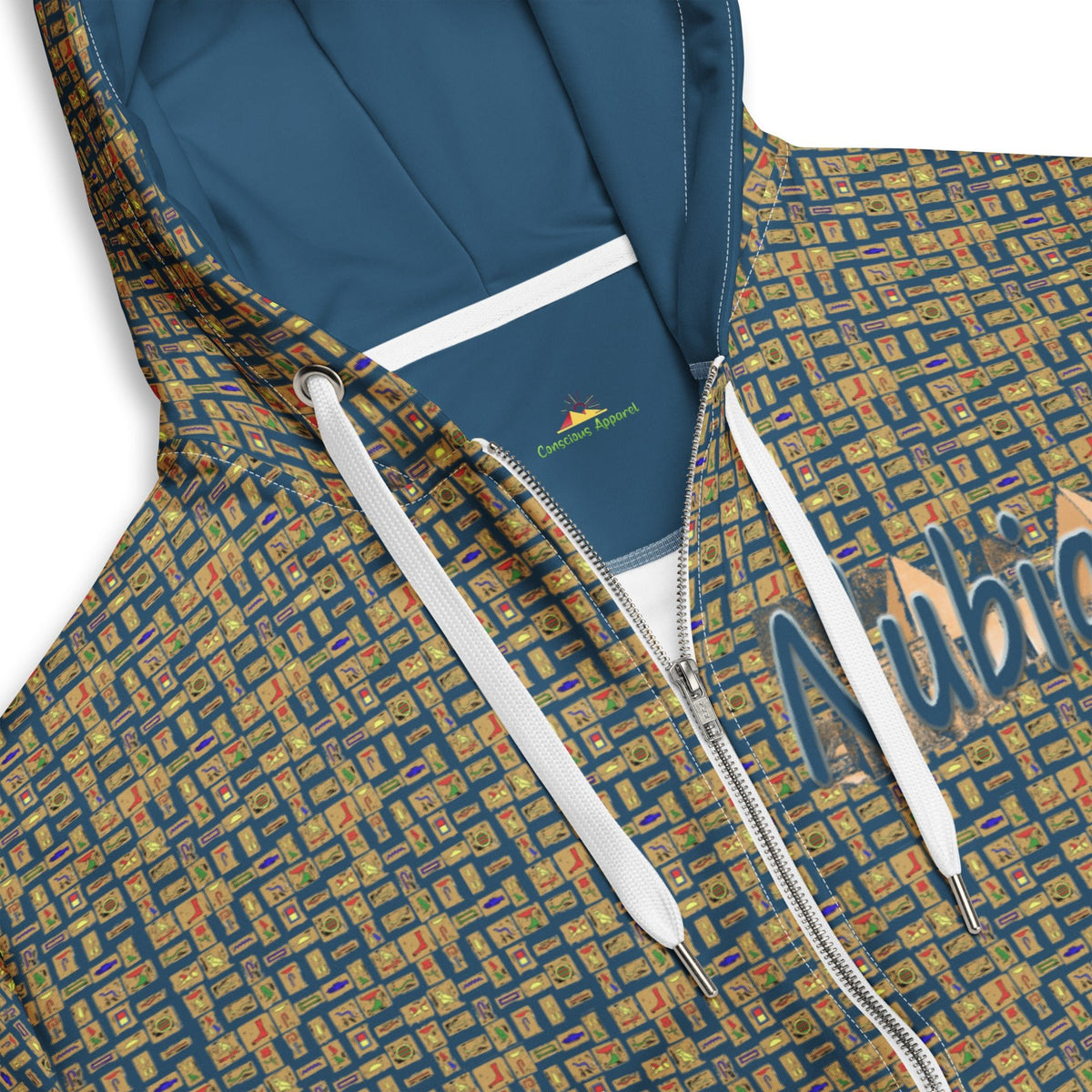 Nubia Pyramids (Blue) Unisex zip hoodie (6Colors Available) - Conscious Apparel Store