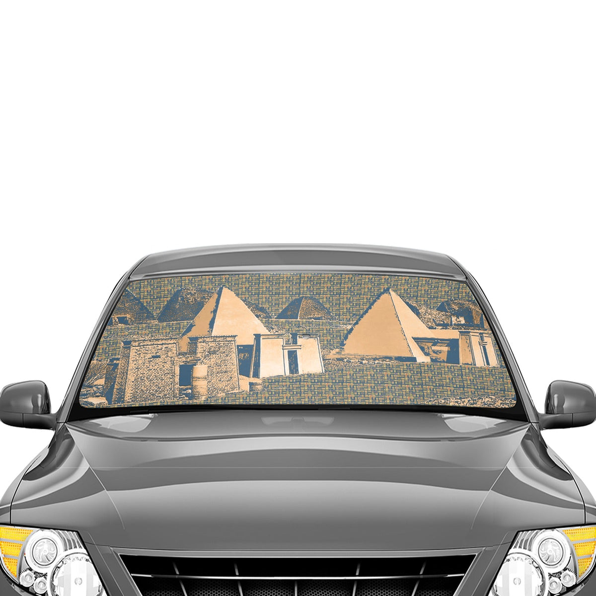 Nubia Pyramids Car Sun Shade Umbrella 58"x29" (6 Colors Available) - Conscious Apparel Store