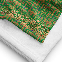 Nubia Pyramids (Green) Beach Towel (6 Colors Available) - Conscious Apparel Store