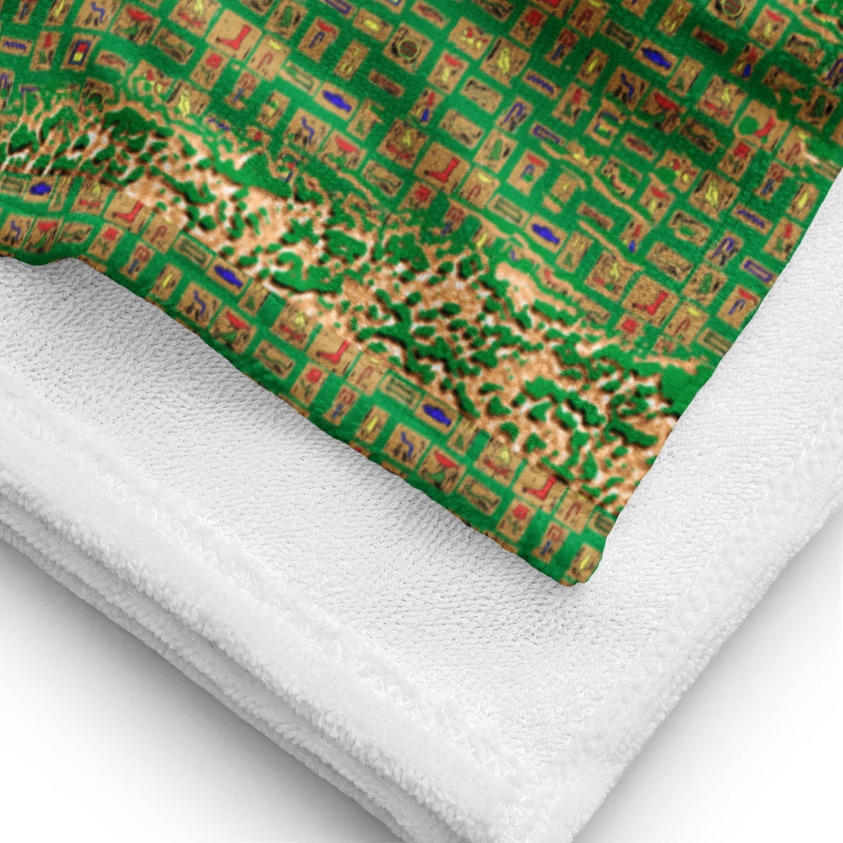 Nubia Pyramids (Green) Beach Towel (6 Colors Available) - Conscious Apparel Store