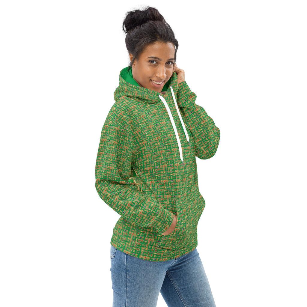 Nubia Pyramids (Green) Unisex Pullover Hoodie (6 Colors Available) - Conscious Apparel Store