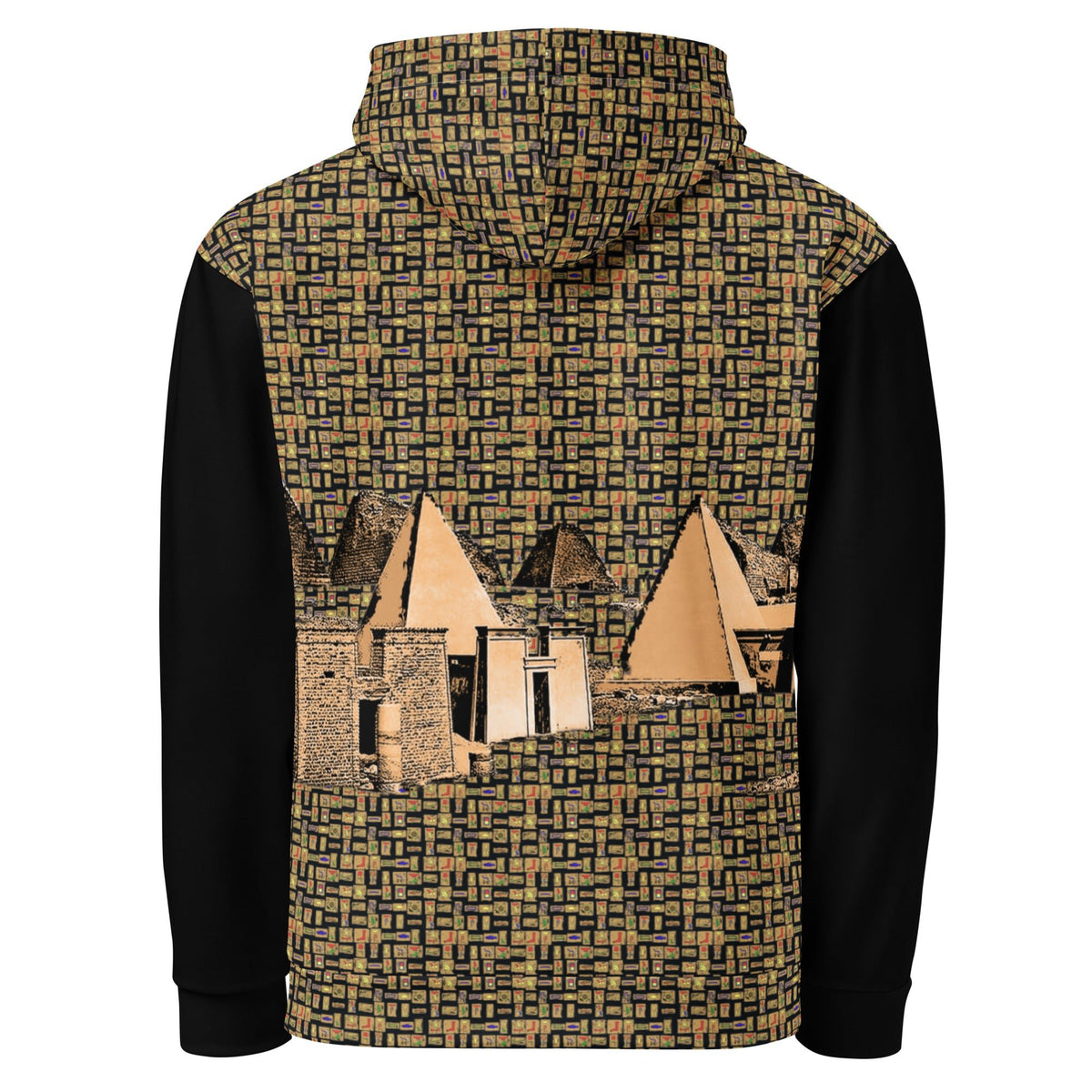 Nubia Pyramids II (Black) Unisex Pullover Hoodie (6 Colors Available) - Conscious Apparel Store
