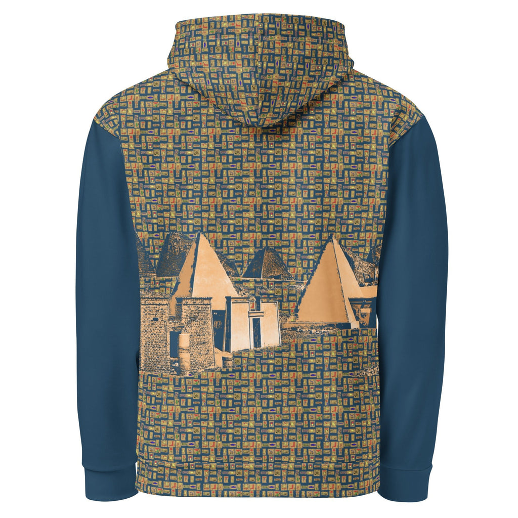 Nubia Pyramids II (Blue) Unisex Pullover Hoodie (6 Colors Available) - Conscious Apparel Store
