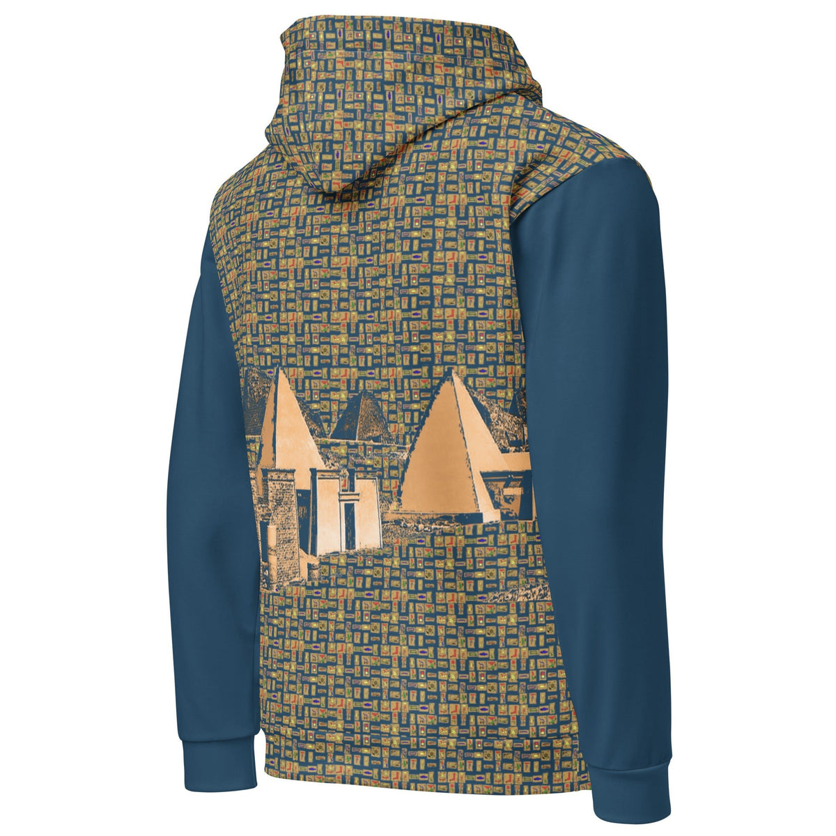 Nubia Pyramids II (Blue) Unisex Pullover Hoodie (6 Colors Available) - Conscious Apparel Store