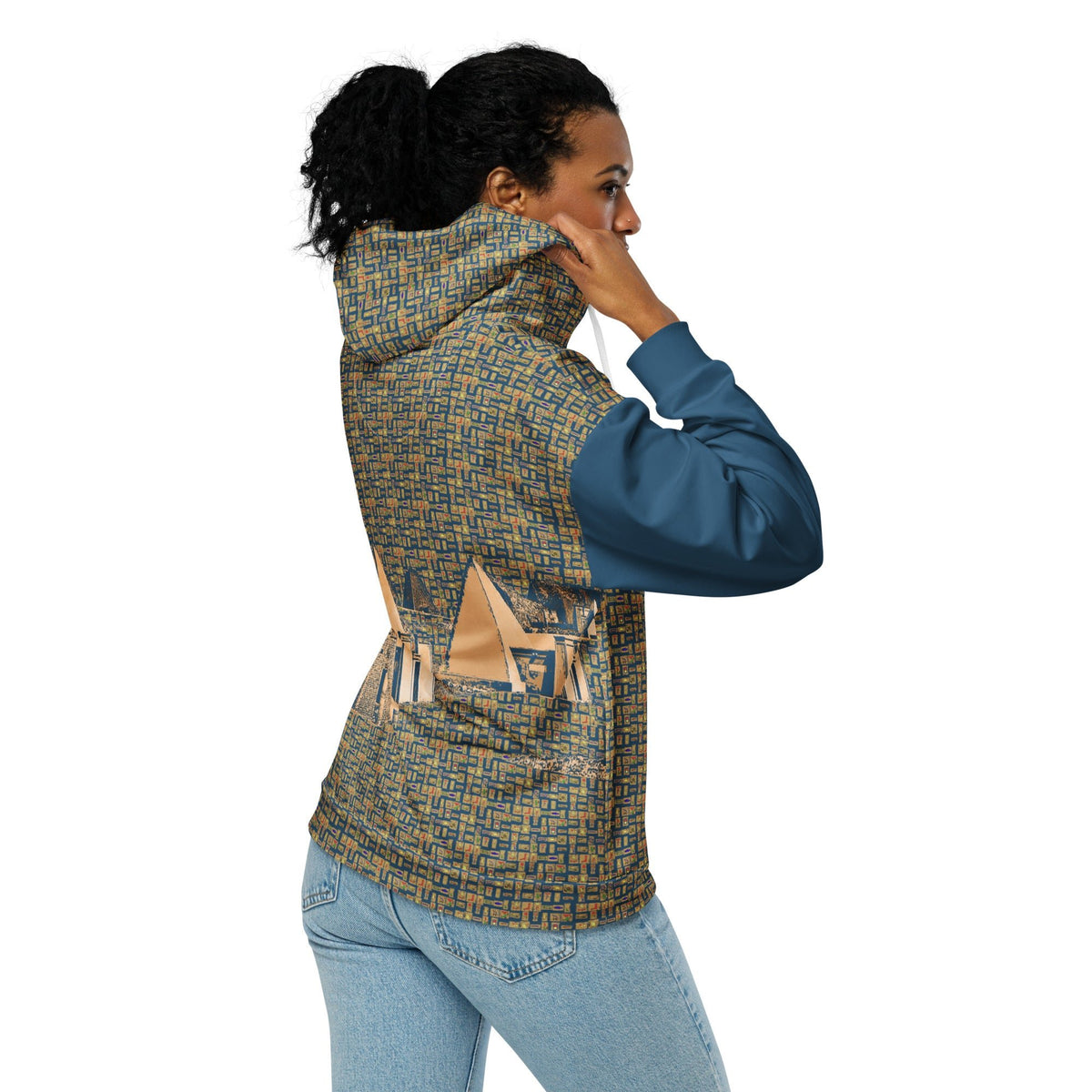 Nubia Pyramids II (Blue) Unisex zip hoodie (6Colors Available) - Conscious Apparel Store