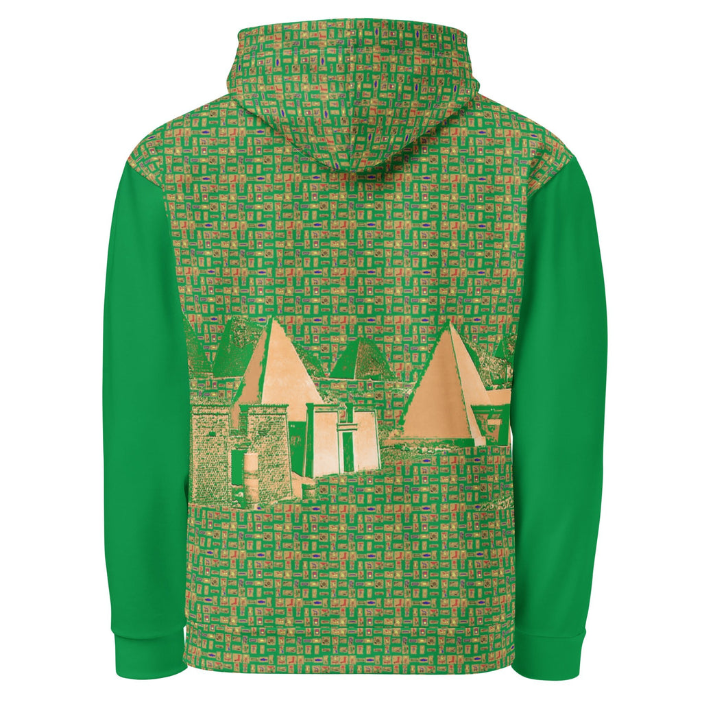 Nubia Pyramids II (Green) Unisex Pullover Hoodie (6 Colors Available) - Conscious Apparel Store
