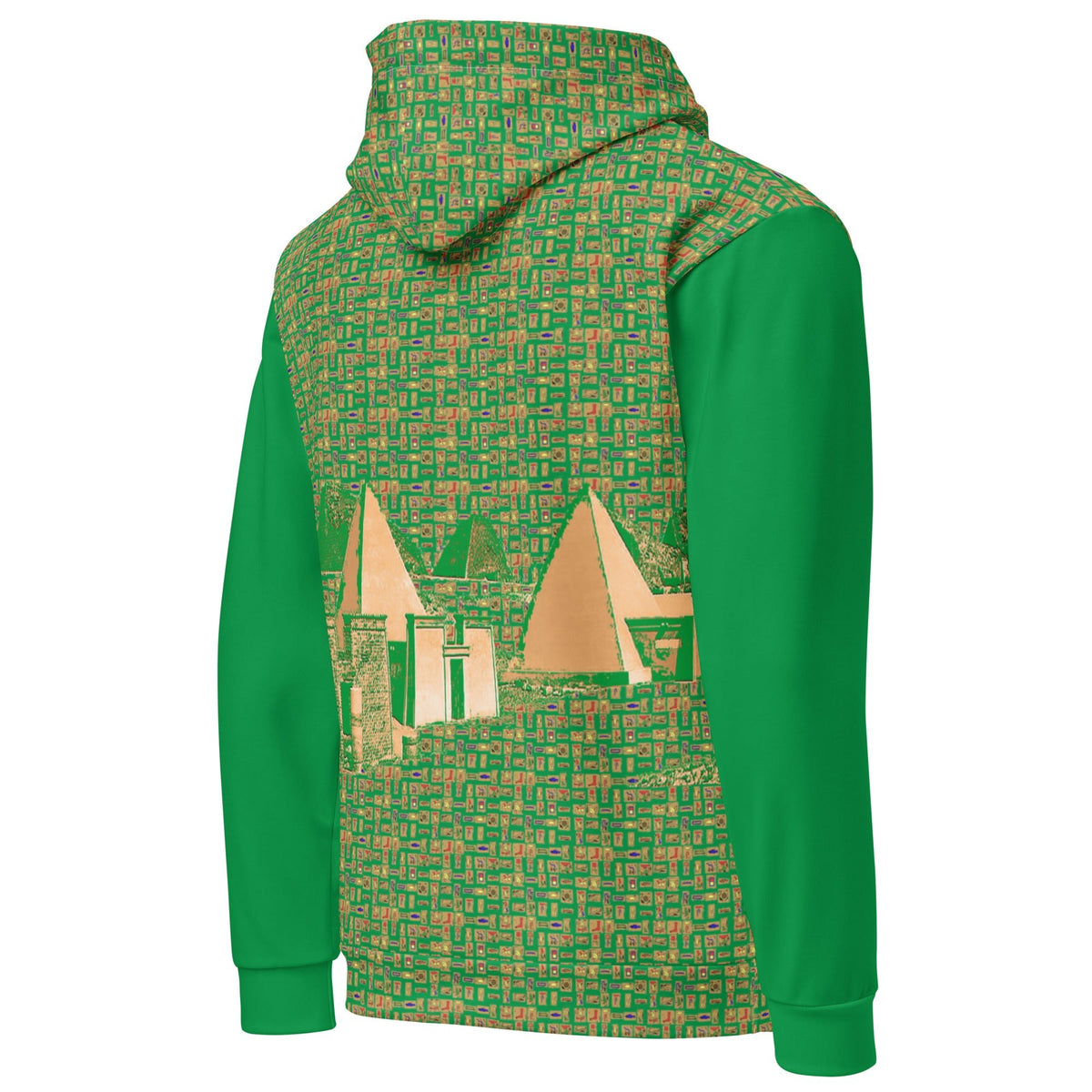Nubia Pyramids II (Green) Unisex Pullover Hoodie (6 Colors Available) - Conscious Apparel Store
