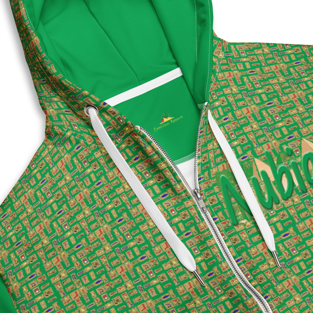 Nubia Pyramids II (Green) Unisex zip hoodie (6Colors Available) - Conscious Apparel Store