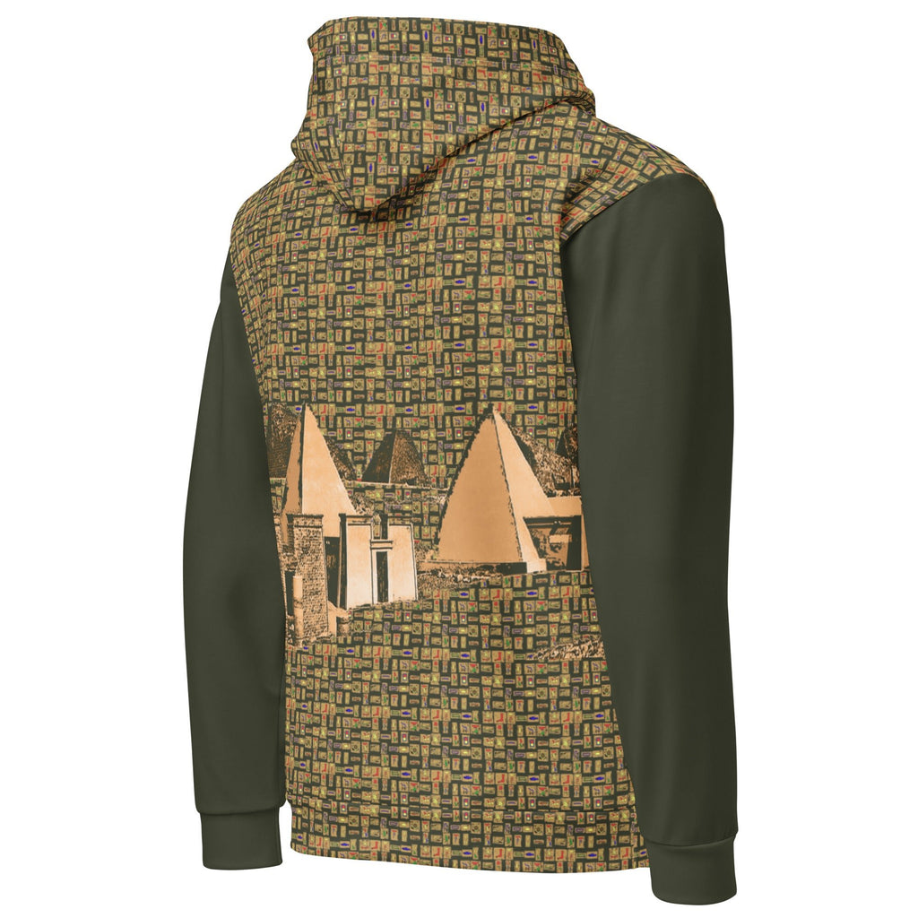Nubia Pyramids II (Olive) Unisex Pullover Hoodie (6 Colors Available) - Conscious Apparel Store