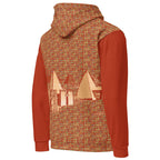 Nubia Pyramids II (Red-Rust) Unisex Pullover Hoodie (6 Colors Available) - Conscious Apparel Store