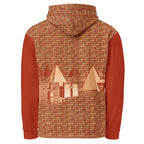 Nubia Pyramids II (Red-Rust) Unisex Pullover Hoodie (6 Colors Available) - Conscious Apparel Store