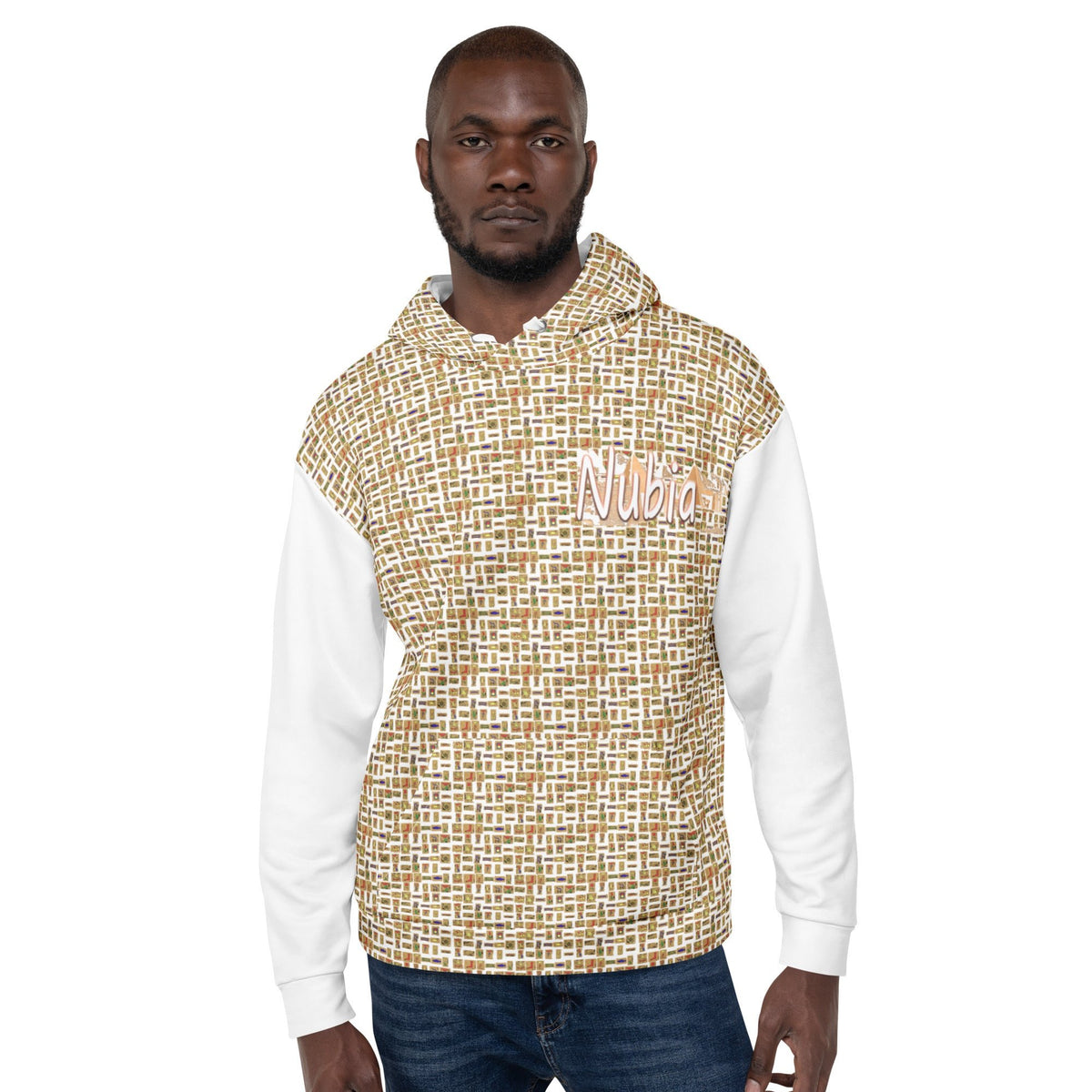 Nubia Pyramids II (White) Unisex Pullover Hoodie (6 Colors Available) - Conscious Apparel Store