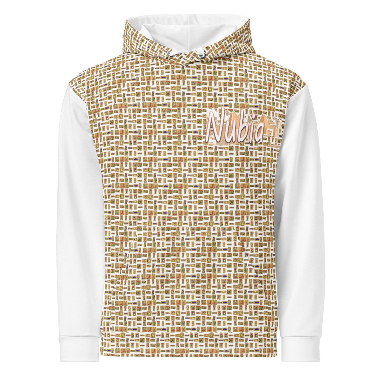Nubia Pyramids II (White) Unisex Pullover Hoodie (6 Colors Available) - Conscious Apparel Store