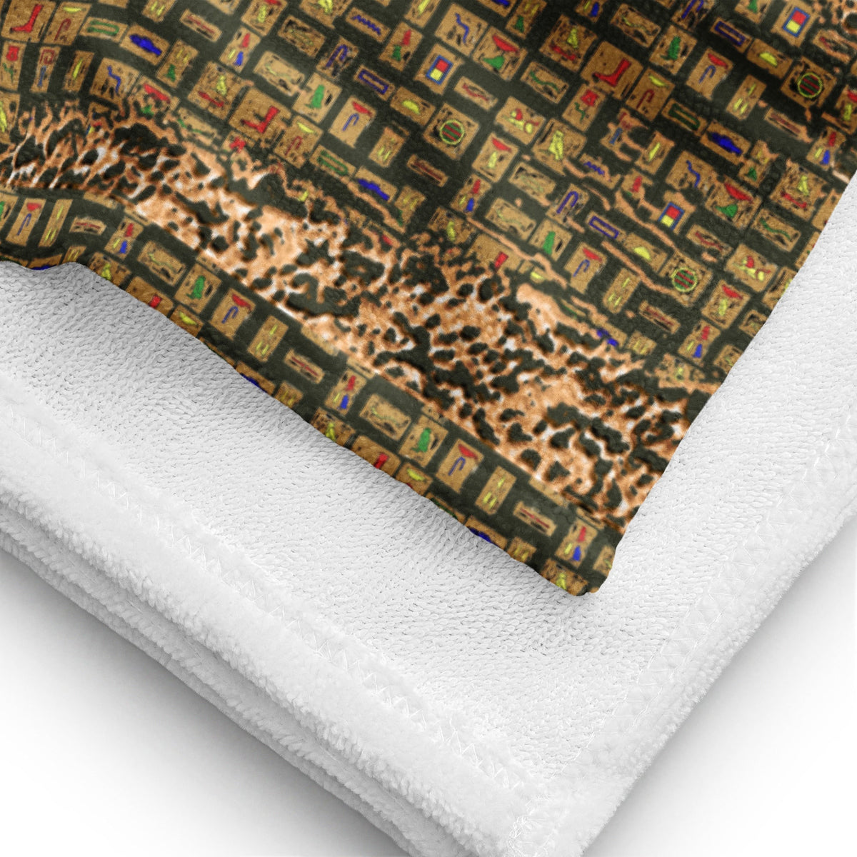 Nubia Pyramids (Olive) Beach Towel (6 Colors Available) - Conscious Apparel Store