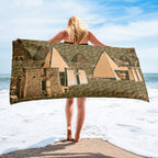 Nubia Pyramids (Olive) Beach Towel (6 Colors Available) - Conscious Apparel Store