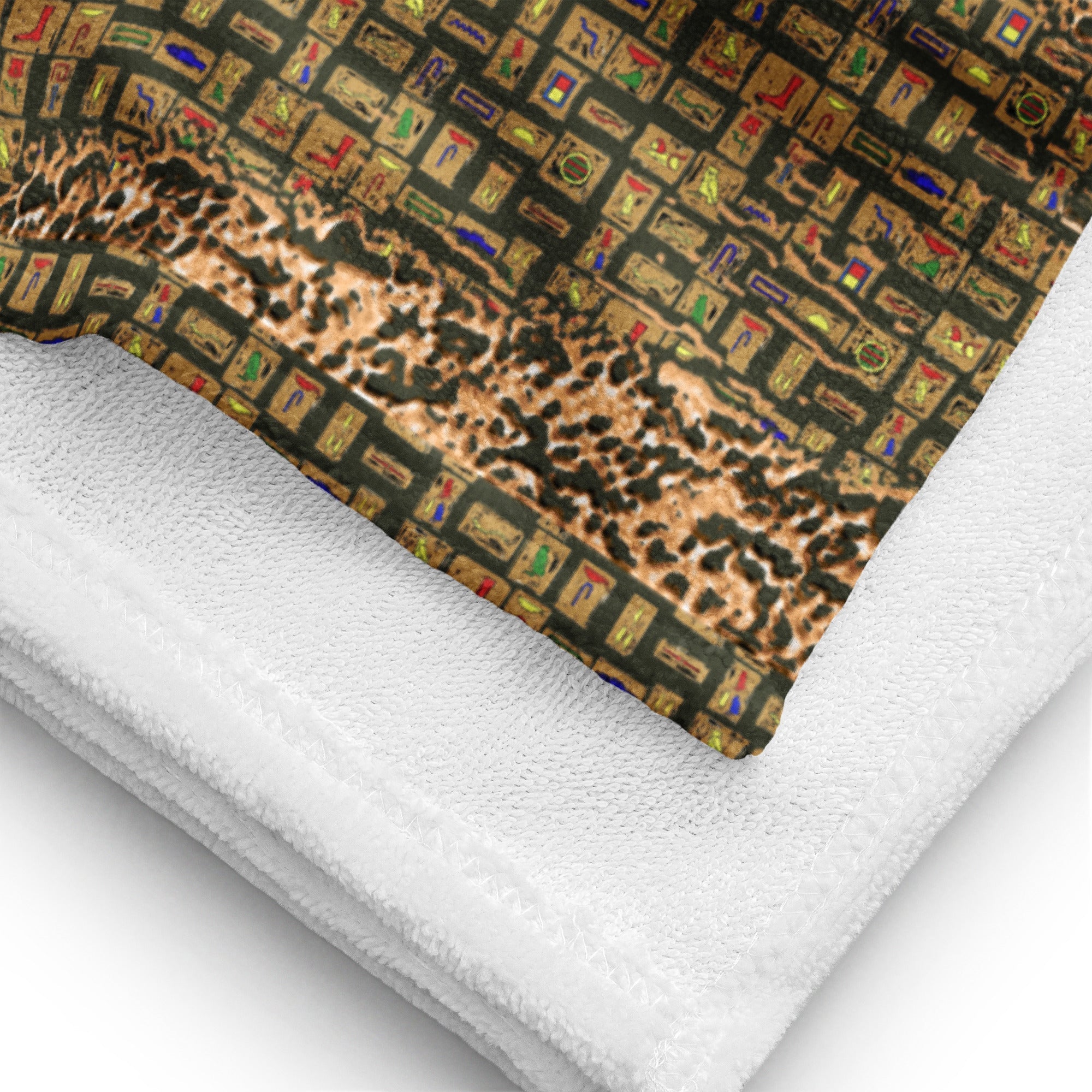 Nubia Pyramids (Olive) Beach Towel (6 Colors Available) - Conscious Apparel Store