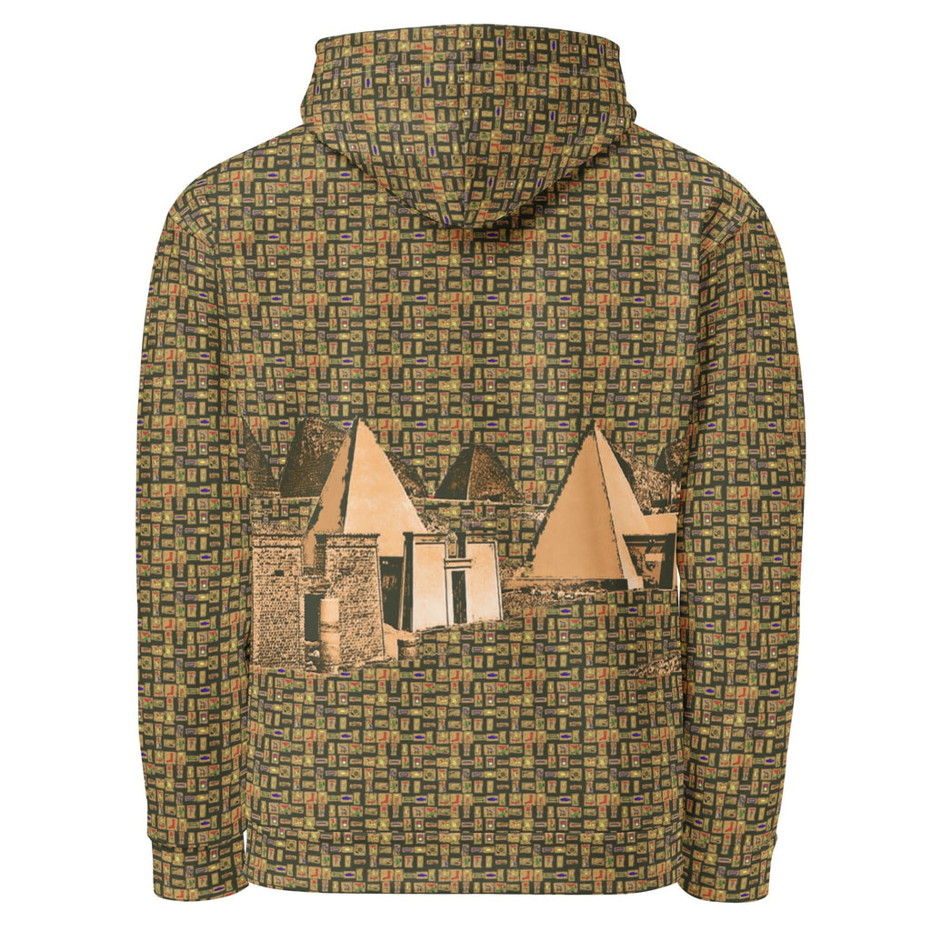 Nubia Pyramids (Olive) Unisex Pullover Hoodie (6 Colors Available) - Conscious Apparel Store