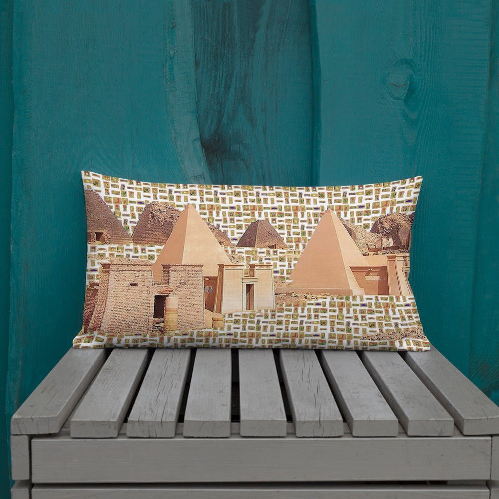 Nubia Pyramids Premium Pillow (White) (6 Colors Available) - Conscious Apparel Store