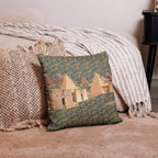 Nubia Pyramids Premium Throw Pillow (Blue) (6 Colors Available) - Conscious Apparel Store