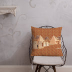 Nubia Pyramids Premium Throw Pillow (Red-Rust) (6 Colors Available) - Conscious Apparel Store