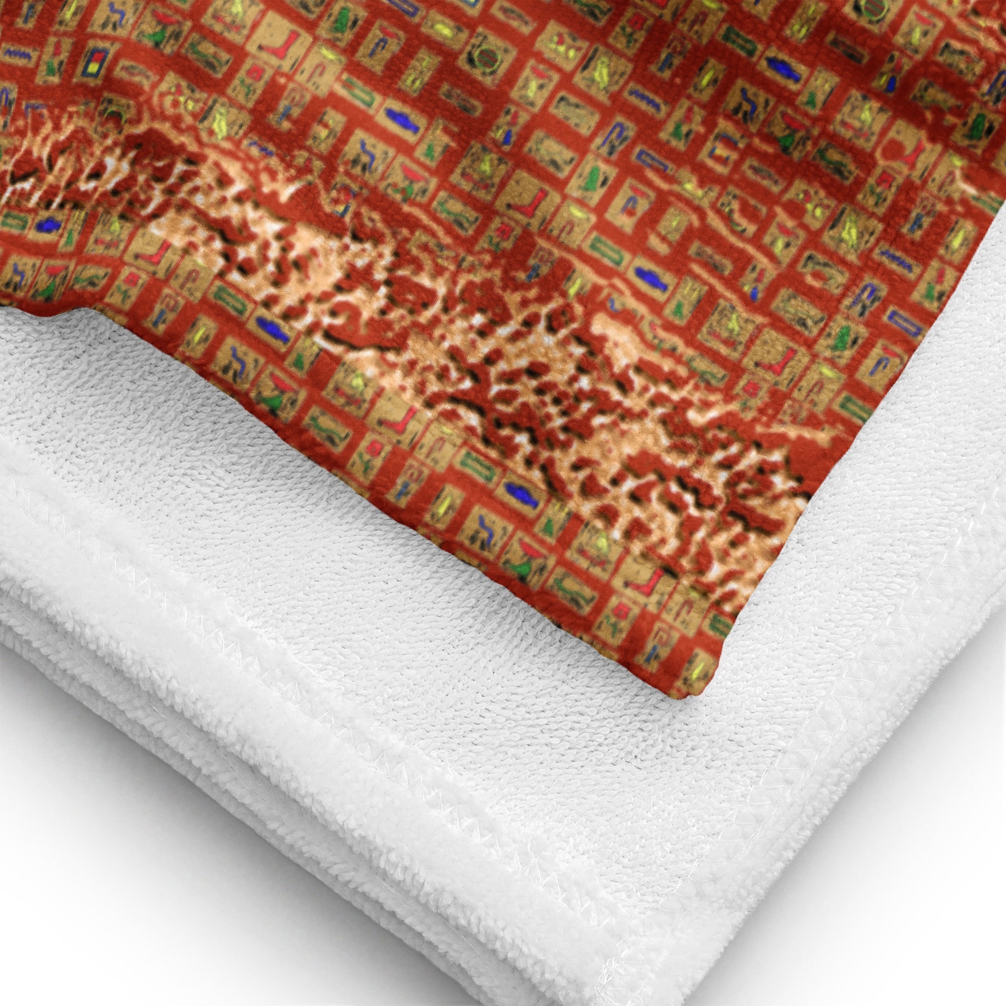 Nubia Pyramids (Red - Rust) Beach Towel (6 Colors Available) - Conscious Apparel Store