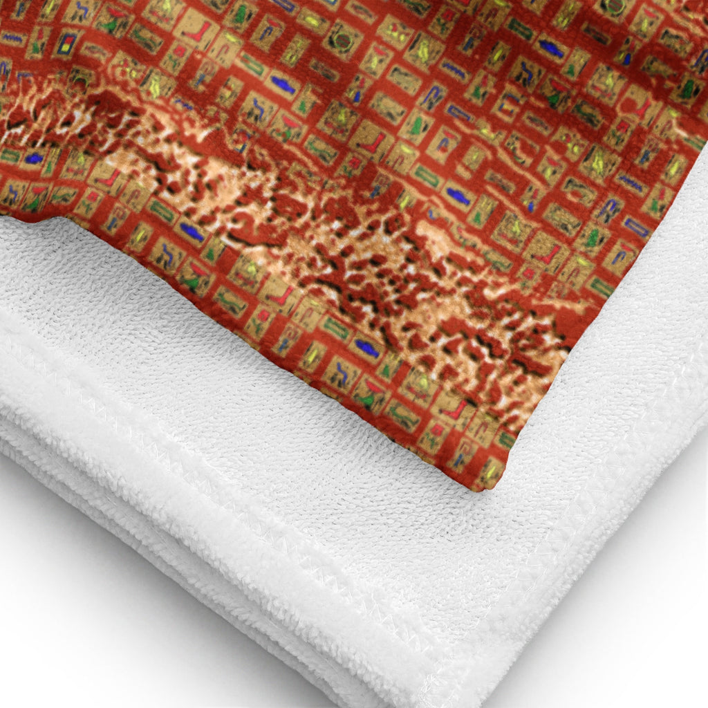 Nubia Pyramids (Red-Rust) Beach Towel (6 Colors Available) - Conscious Apparel Store