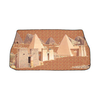 Nubia Pyramids (Red - Rust) Car Sun Shade Umbrella 58"x29 (6 Colors Available) - Conscious Apparel Store