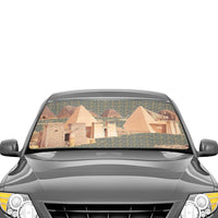 Nubia Pyramids (Red - Rust) Car Sun Shade Umbrella 58"x29 (6 Colors Available) - Conscious Apparel Store