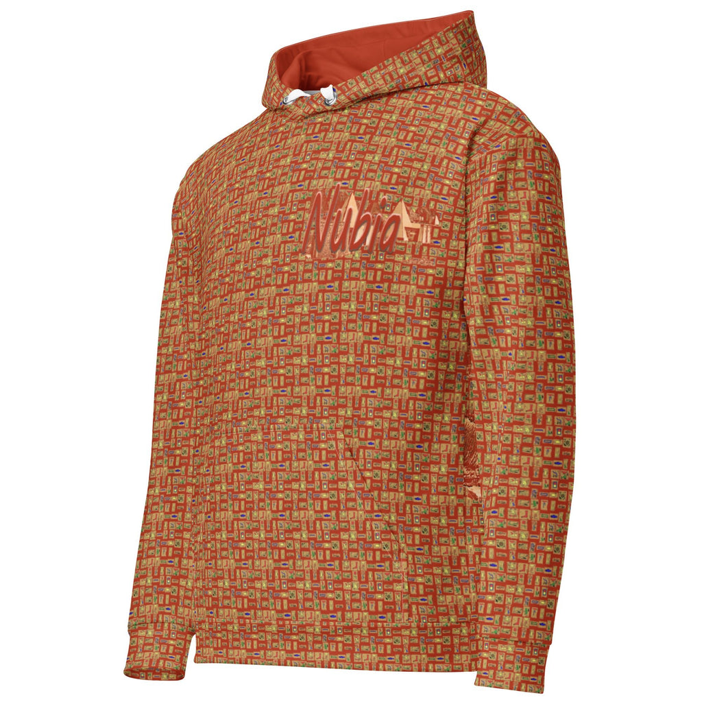 Nubia Pyramids (Red-Rust) Unisex Pullover Hoodie (6 Colors Available) - Conscious Apparel Store