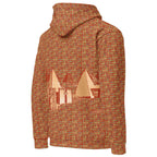 Nubia Pyramids (Red-Rust) Unisex Pullover Hoodie (6 Colors Available) - Conscious Apparel Store