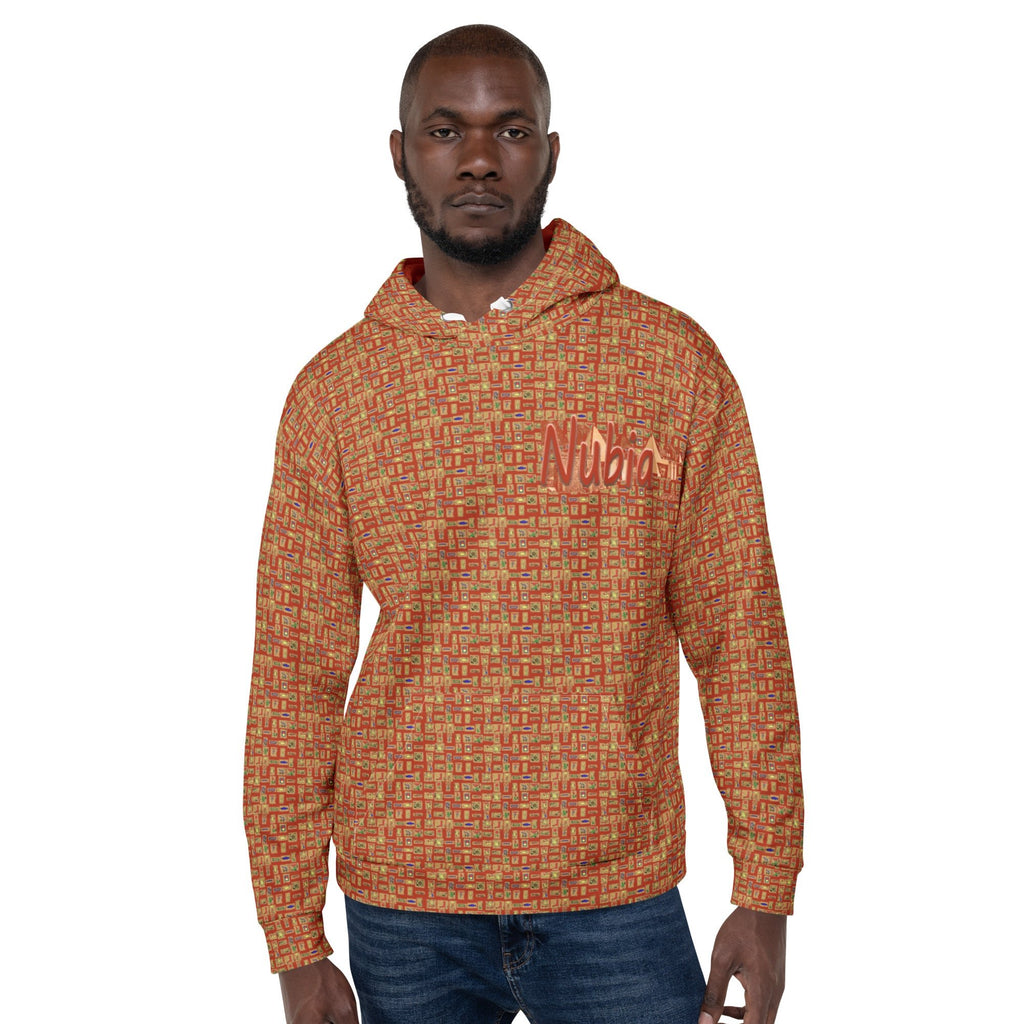 Nubia Pyramids (Red-Rust) Unisex Pullover Hoodie (6 Colors Available) - Conscious Apparel Store
