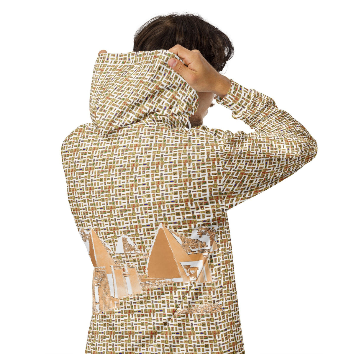 Nubia Pyramids (White) Unisex zip hoodie (6Colors Available) - Conscious Apparel Store