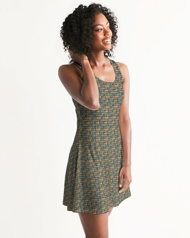 Nubia Racerback Dress (Blue) (6 Colors Available) - Conscious Apparel Store