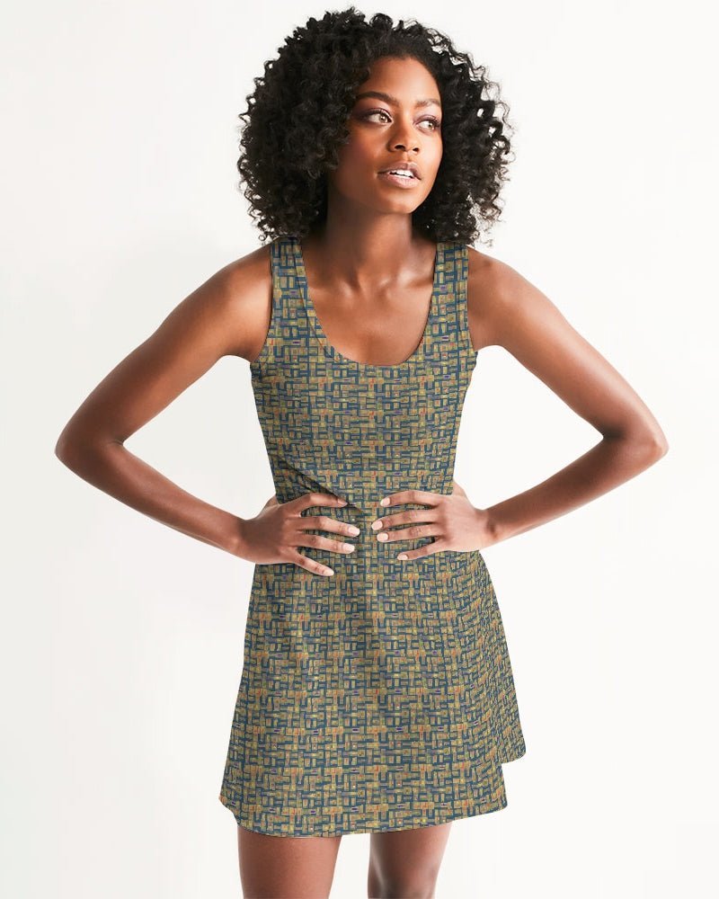 Nubia Racerback Dress (Blue) (6 Colors Available) - Conscious Apparel Store