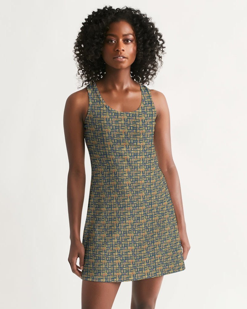 Nubia Racerback Dress (Blue) (6 Colors Available) - Conscious Apparel Store
