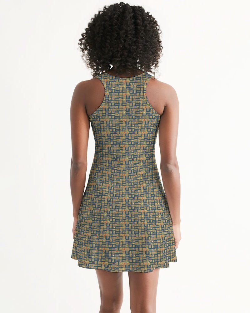 Nubia Racerback Dress (Blue) (6 Colors Available) - Conscious Apparel Store