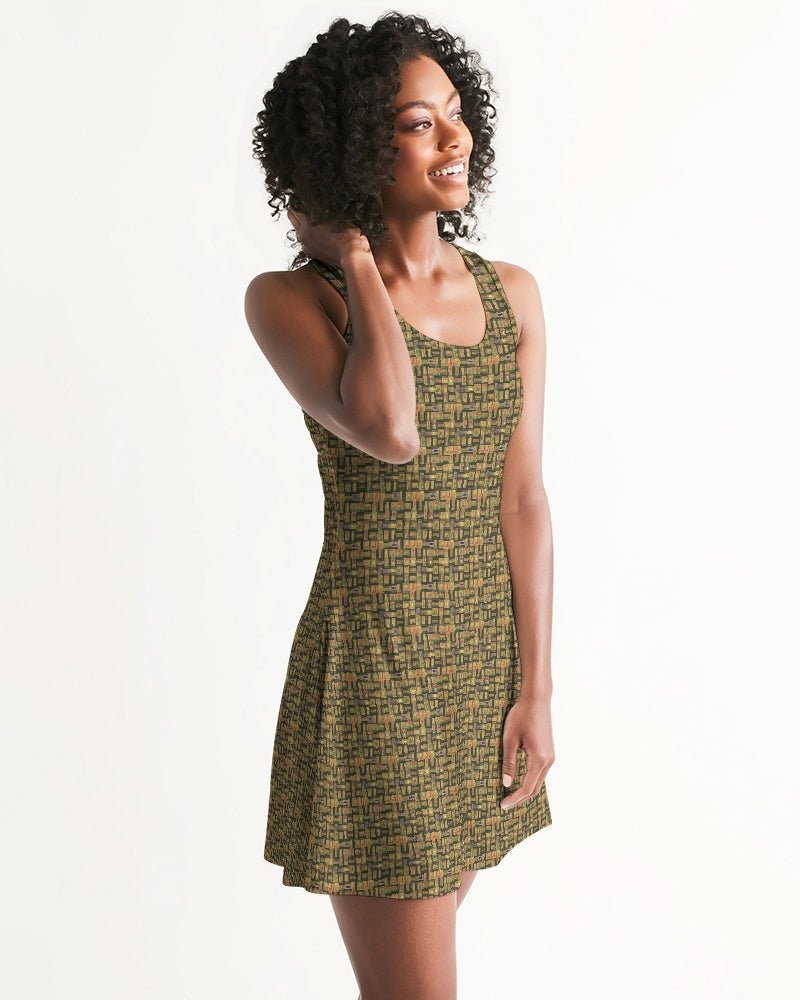 Nubia Racerback Dress (Olive) (6 Colors Available) - Conscious Apparel Store