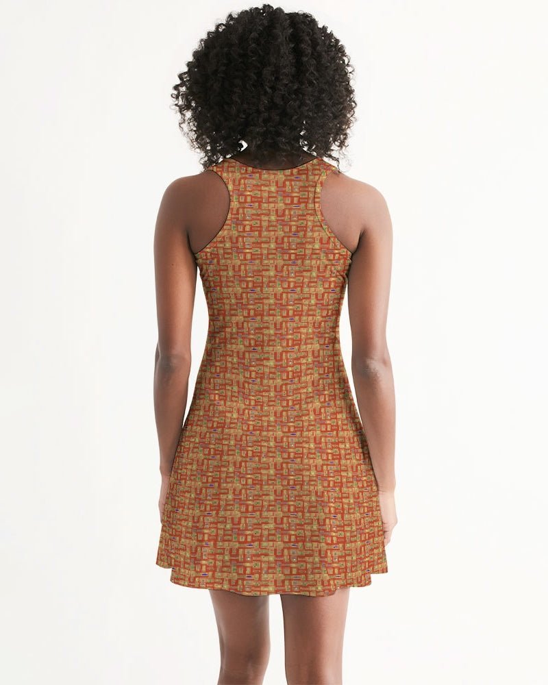 Nubia Racerback Dress (Red-Rust) (6 Colors Available) - Conscious Apparel Store