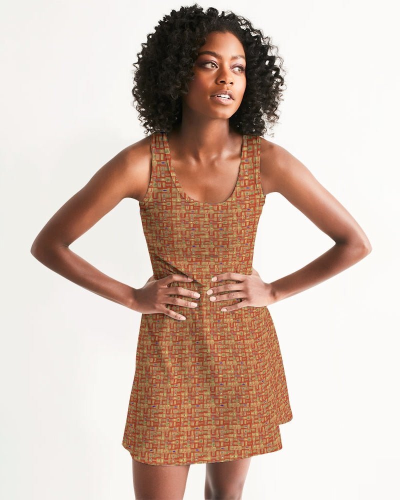 Nubia Racerback Dress (Red-Rust) (6 Colors Available) - Conscious Apparel Store