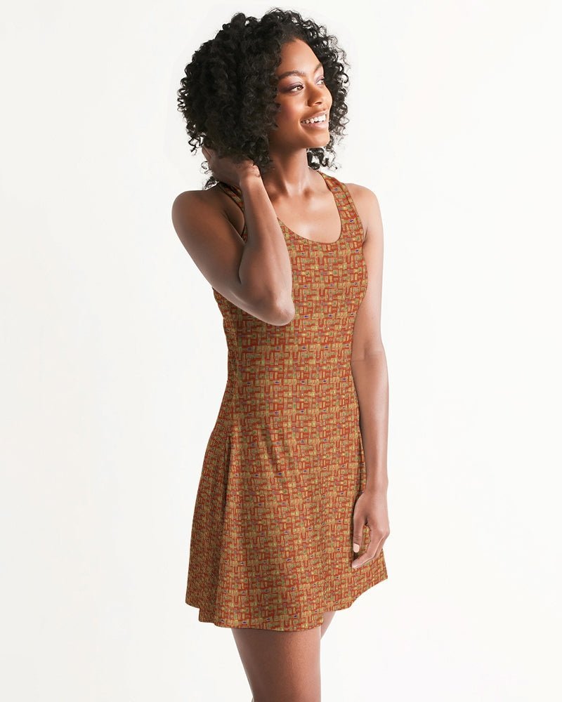 Nubia Racerback Dress (Red-Rust) (6 Colors Available) - Conscious Apparel Store