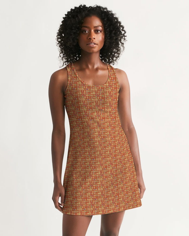 Nubia Racerback Dress (Red-Rust) (6 Colors Available) - Conscious Apparel Store